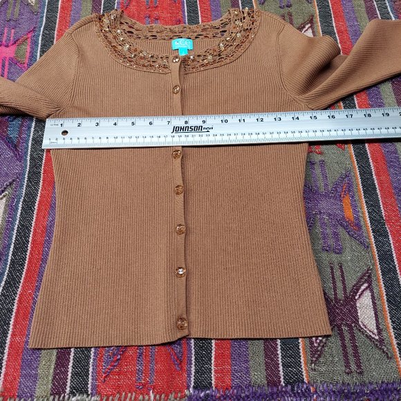 CE by Classiques Entier Silk Blend Cardigan Small - Picture 9 of 9